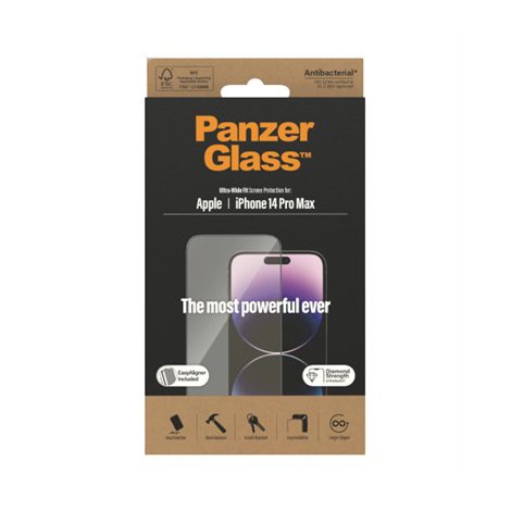 PanzerGlass | Screen protector - glass | Apple iPhone 14 Pro Max | Glass | Black | Transparent - 3
